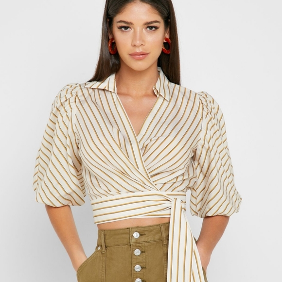 TopShop Wrap Blouse (US 12) - Picture 1 of 3